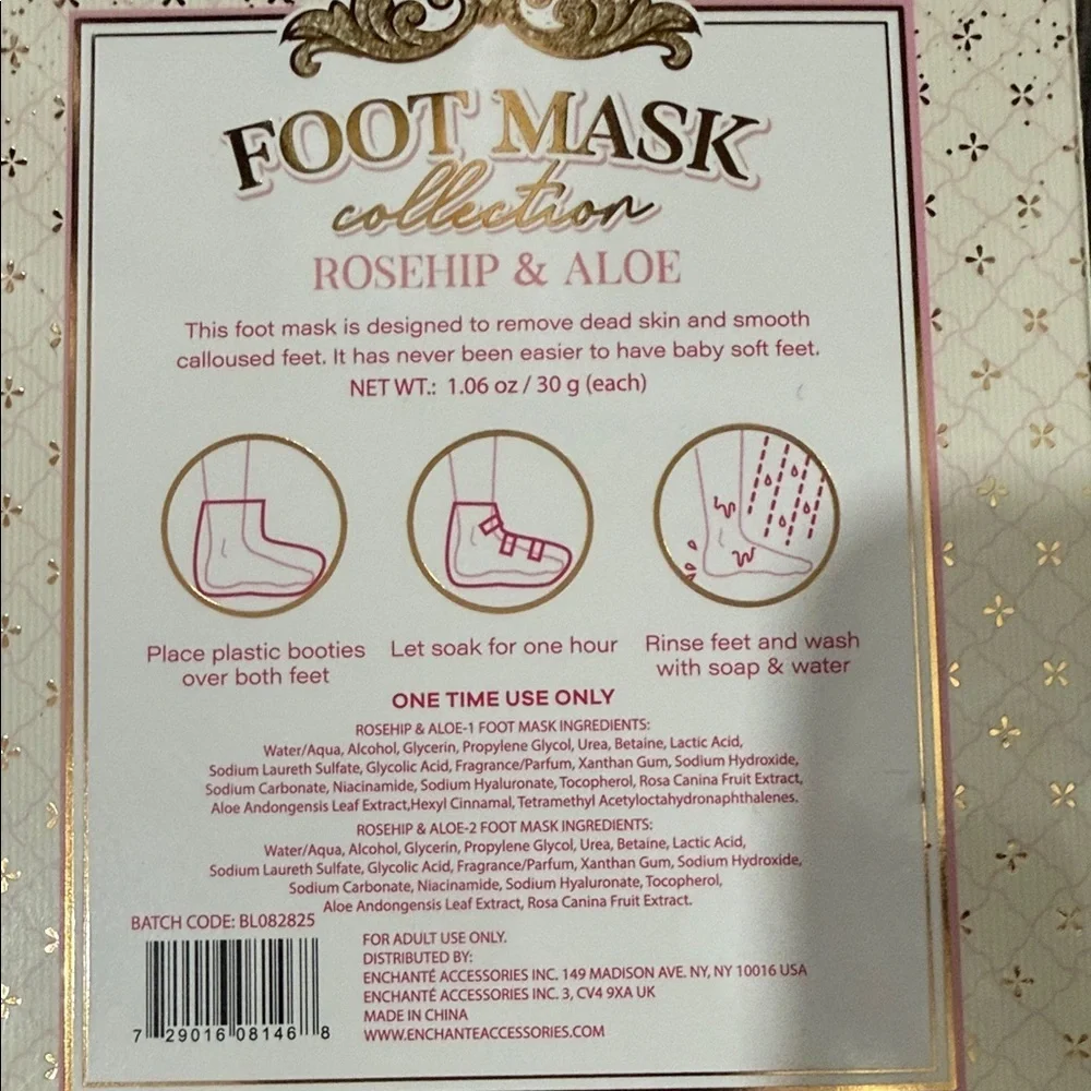 Foot mask and manicure set